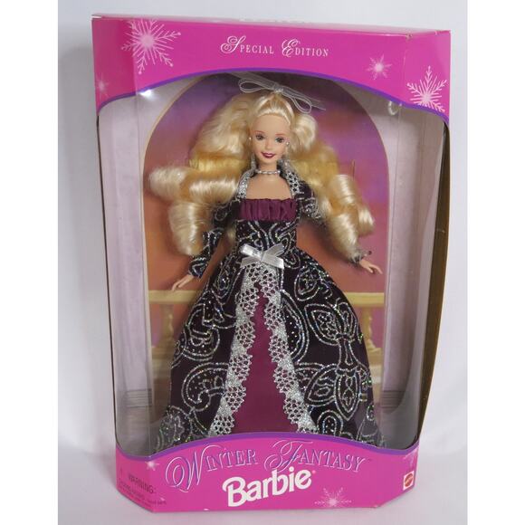 VINTAGE 1996 Winter Fantasy BARBIE #17249 Caucasian Blonde New In Box Mattel - Picture 1 of 10